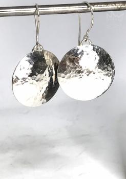 Preview: Silberkreise mit Hammerschlagoptik