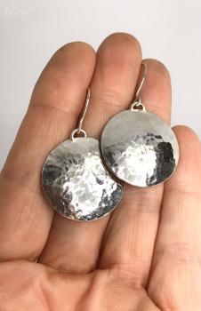 Preview: Silberkreise mit Hammerschlagoptik