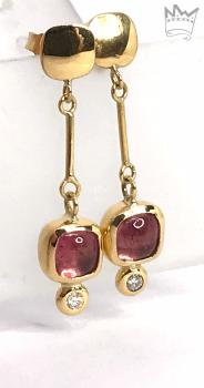 Turmalin Ohrhänger mit Brillant