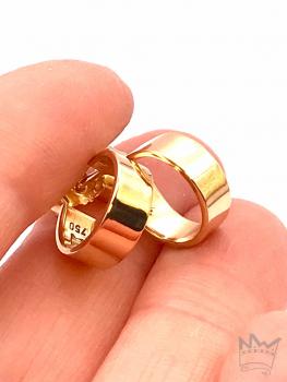 Preview: Ohrstecker Creolen aus 18kt Gelbgold