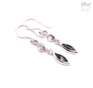 Turmalinquarz/Bergkristall Ohrhänger