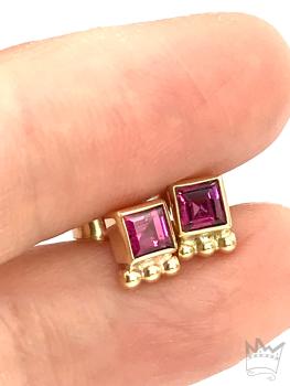 Preview: Rhodolith Ohrstecker