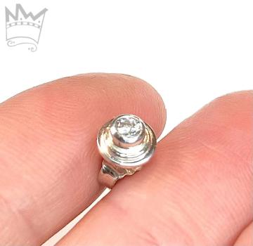 Preview: Brillant Ohrstecker in Silber