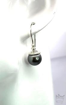 Preview: Tahitiperle Ohrhänger in Silber
