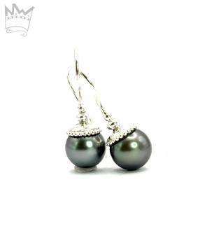 Preview: Tahitiperle Ohrhänger in Silber