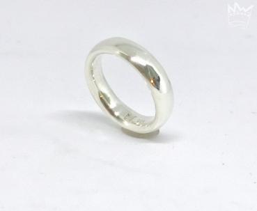 Silberring , glatt