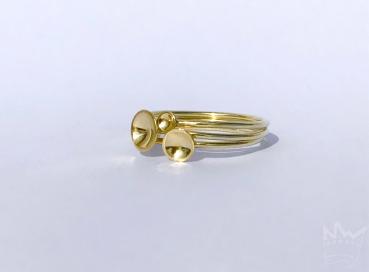 Schälchenringe - 3er-Set (14kt Gelbgold)