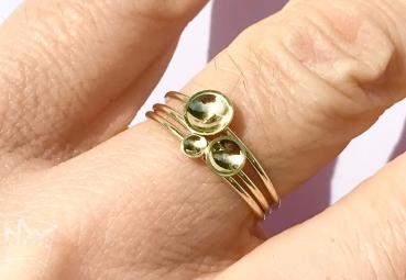 Schälchenringe - 3er-Set (14kt Gelbgold)