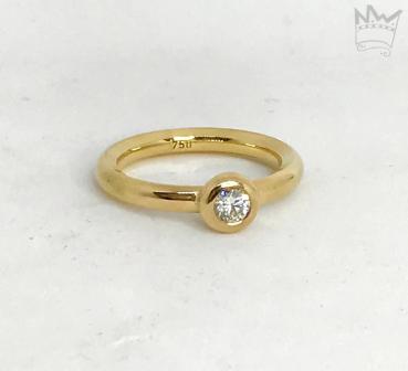 Preview: Diamant Ring in 18kt Gelbgold