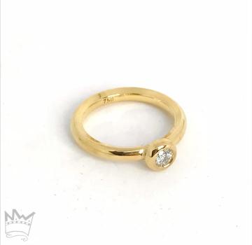 Diamant Ring in 18kt Gelbgold