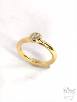 Diamant Ring in 18kt Gelbgold