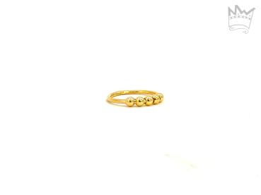 Fidgetring m. 5 Kugel aus 18kt Gelbgold