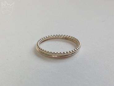 2er Set aus Glatt- und Kugelring (1,5 mm)