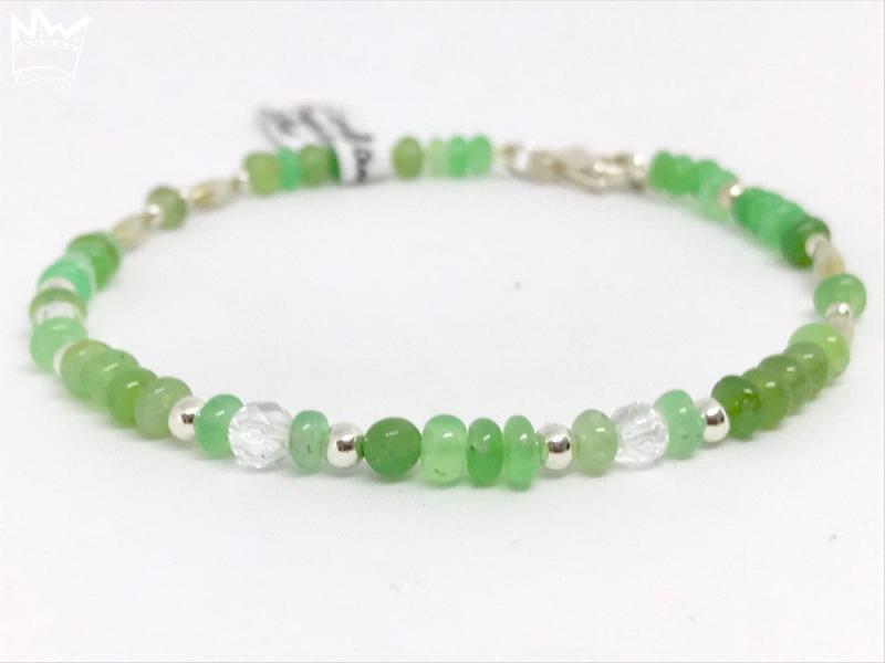 Chrysopras / Bergkristallarmband