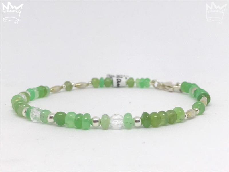 Chrysopras / Bergkristallarmband