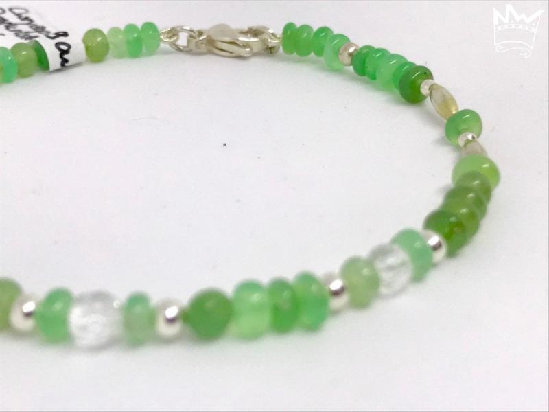 Chrysopras / Bergkristallarmband