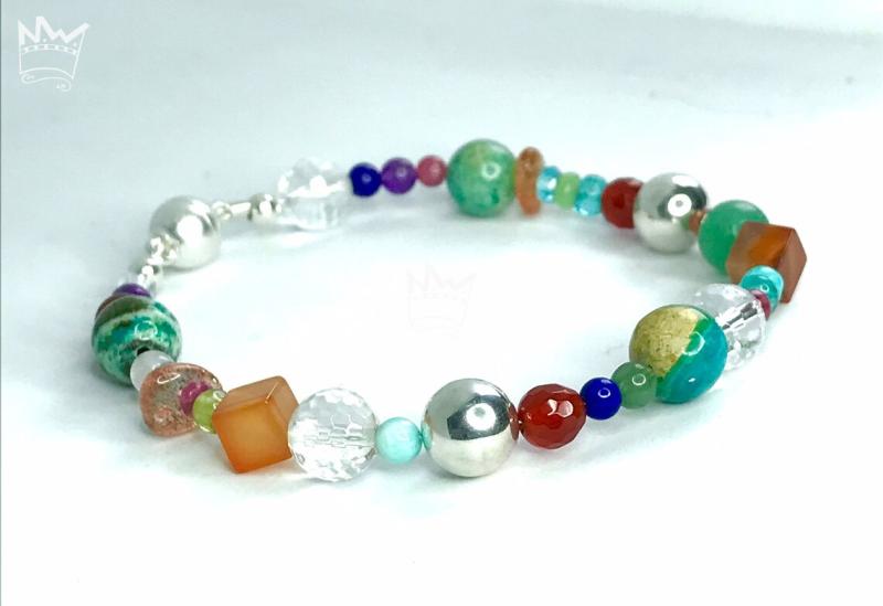 Kunterbuntes Edelsteinarmband