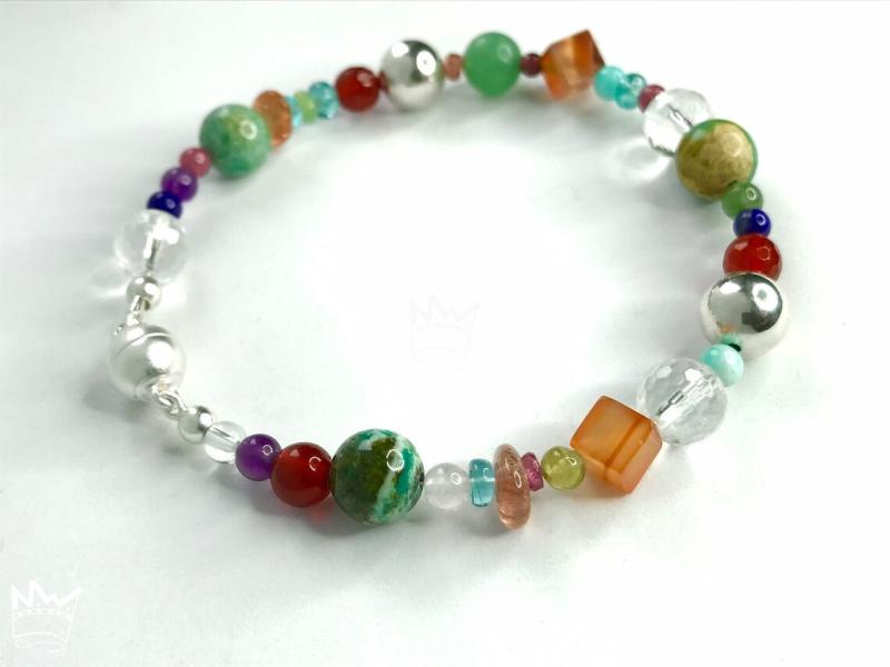 Kunterbuntes Edelsteinarmband