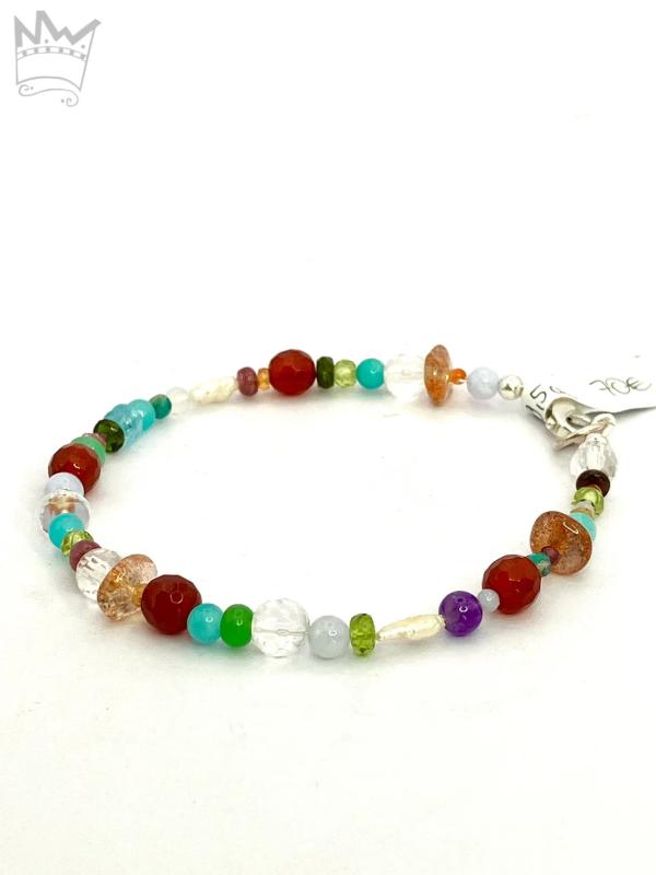 Edelsteinarmband, bunt