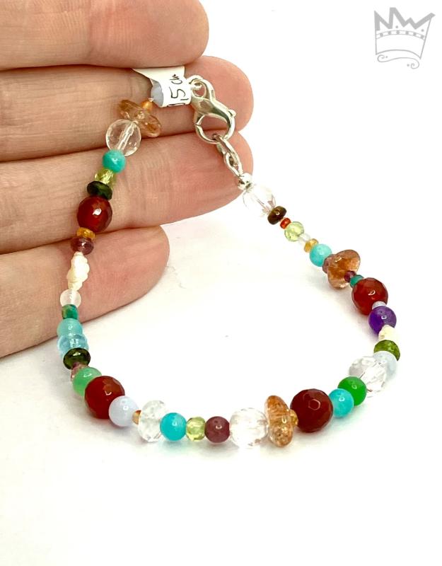 Edelsteinarmband, bunt