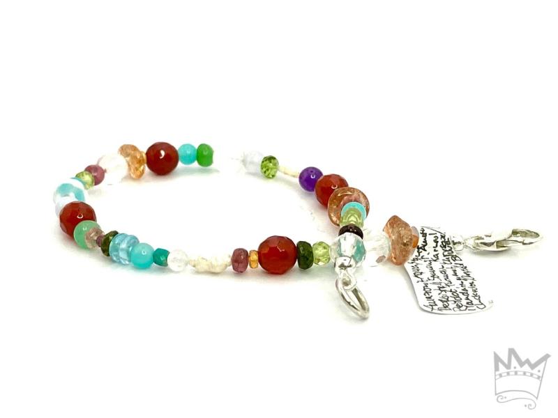 Edelsteinarmband, bunt