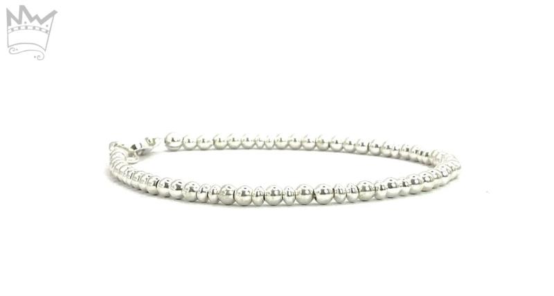Armband aus Silberperlen und - linsen