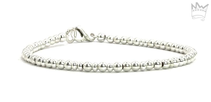Armband aus Silberperlen und - linsen
