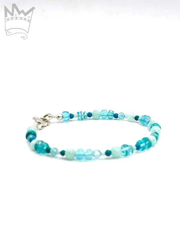 Edelsteinarmband in Türkis