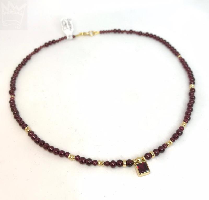 Rhodolith/Granat Collier