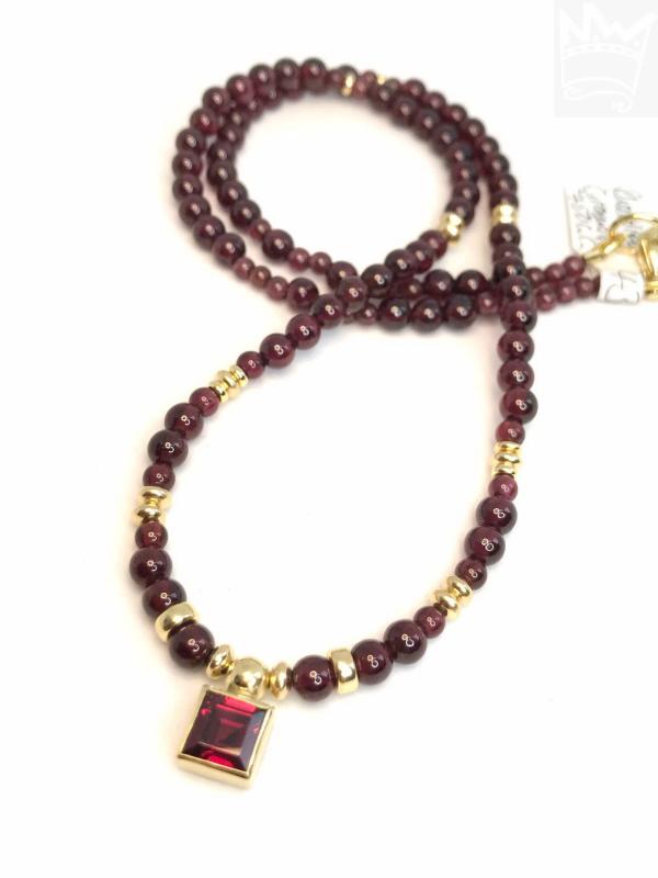Rhodolith/Granat Collier