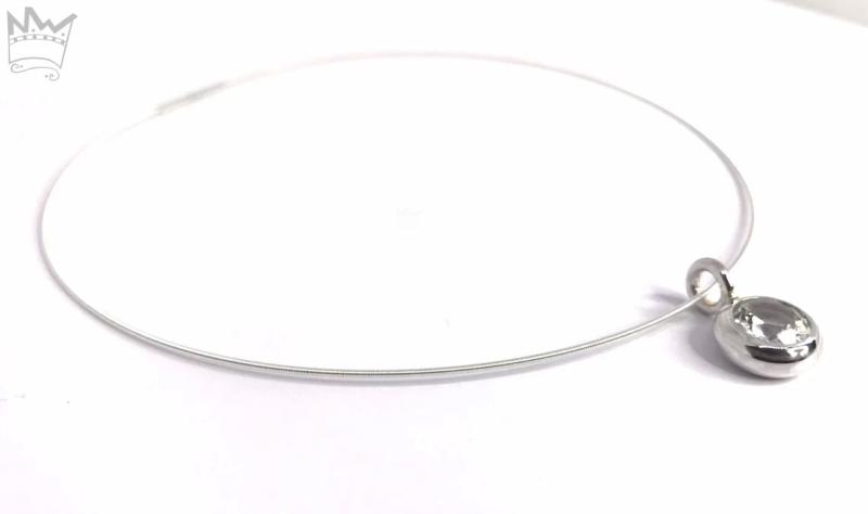 Bergkristallanhänger an Silberreif