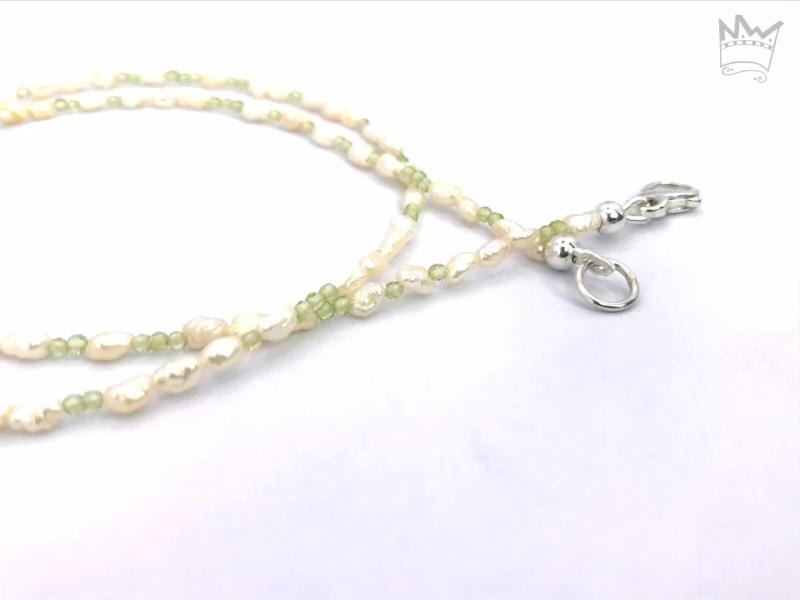 Perlenkette mit Peridot