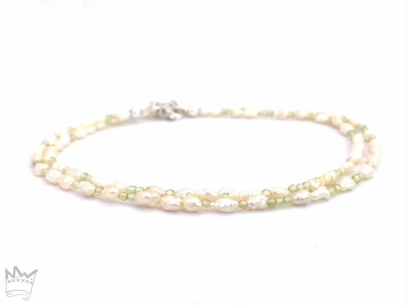 Perlenkette mit Peridot