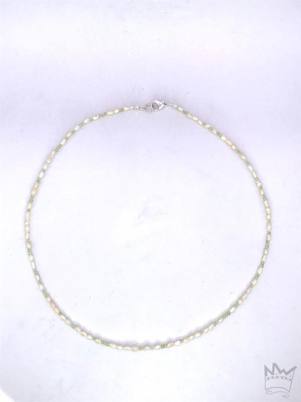 Perlenkette mit Peridot