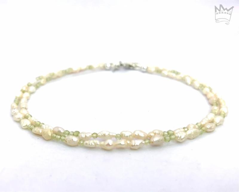 Perlenkette mit Peridot