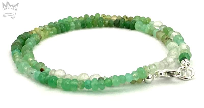 Chrysopras - Prehnit Kette