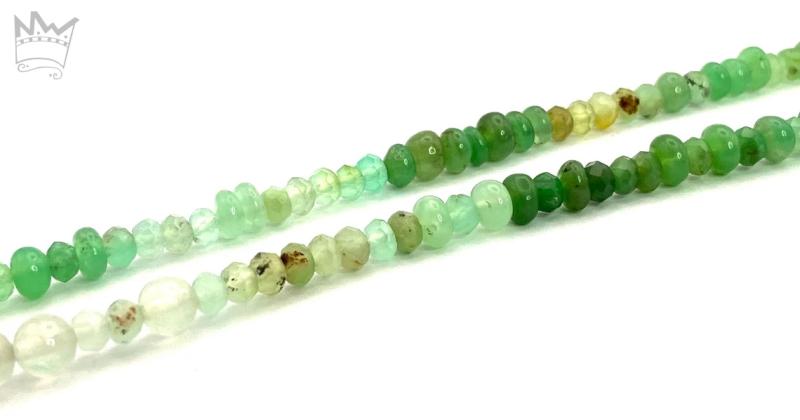 Chrysopras - Prehnit Kette
