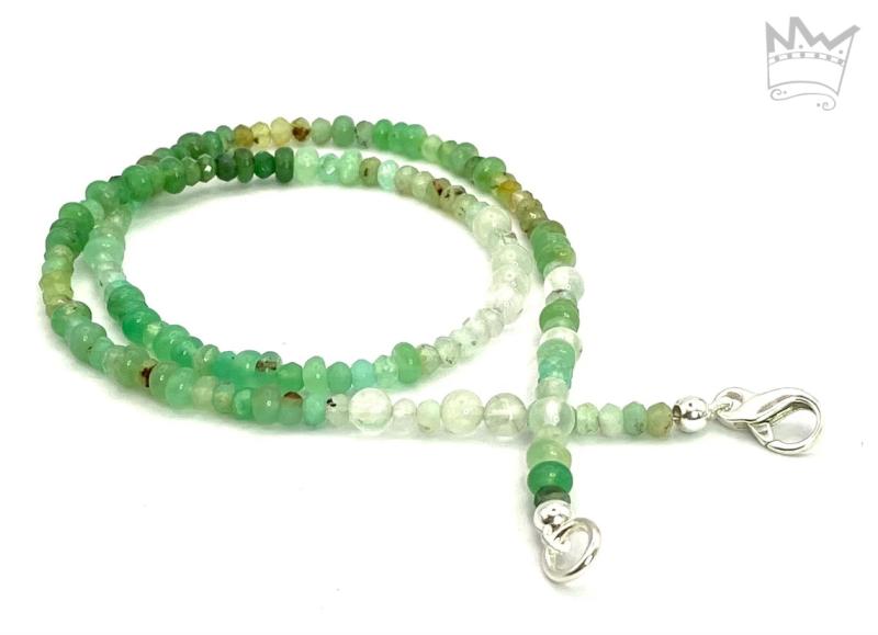 Chrysopras - Prehnit Kette