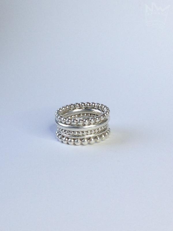 5er Kugel- und Glattringkombination