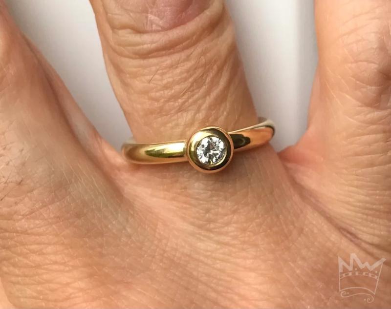 Diamant Ring in 18kt Gelbgold