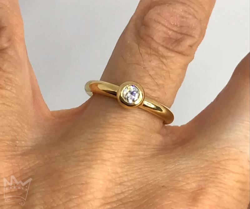 Diamant Ring in 18kt Gelbgold