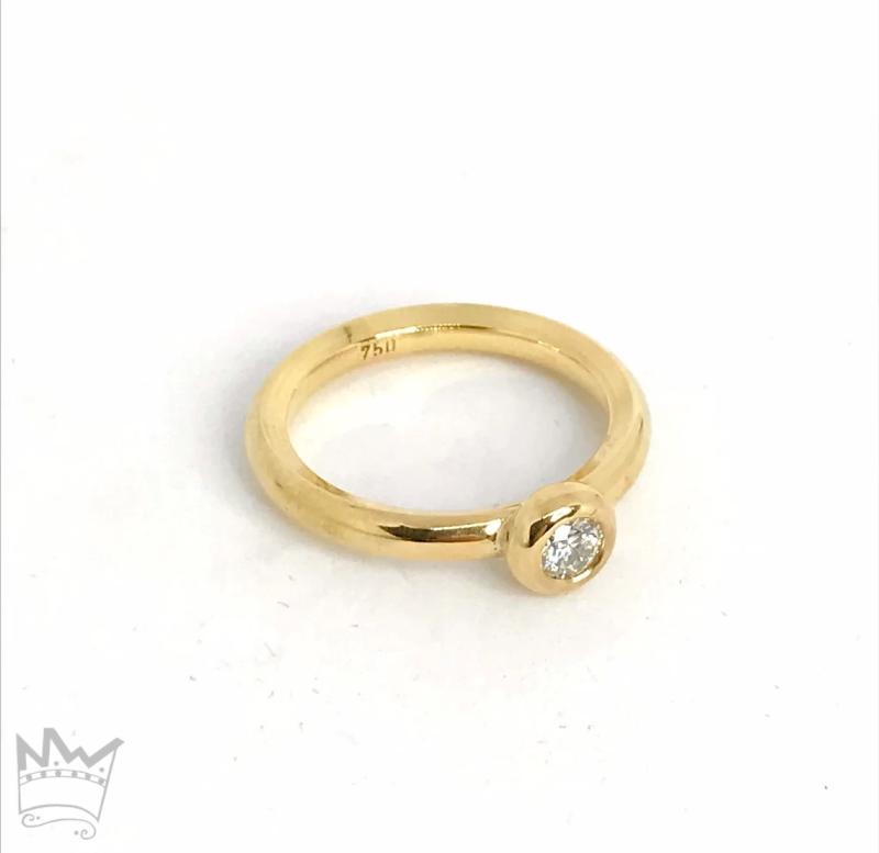 Diamant Ring in 18kt Gelbgold