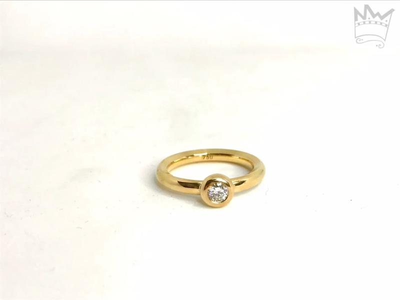 Diamant Ring in 18kt Gelbgold