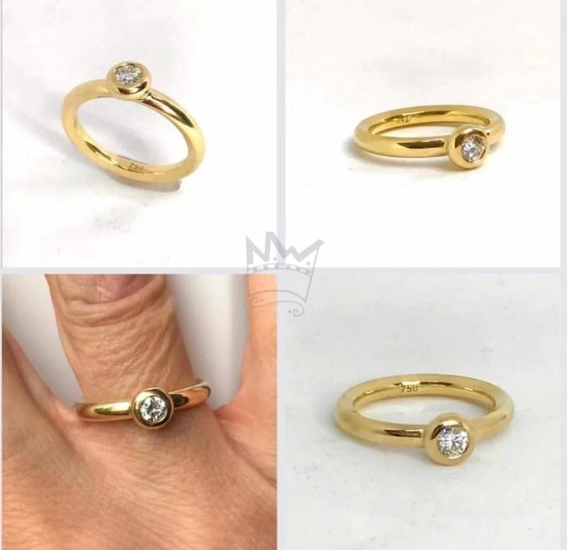 Diamant Ring in 18kt Gelbgold