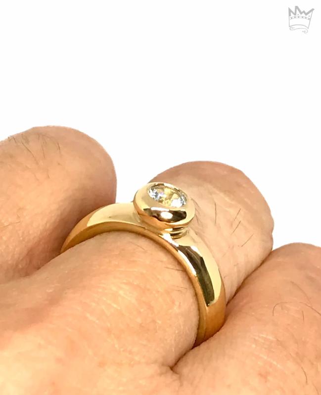 Aquamarin Ring in 18kt Gelbgold