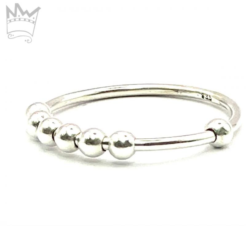 Fidget Ring mit 7 Kugeln