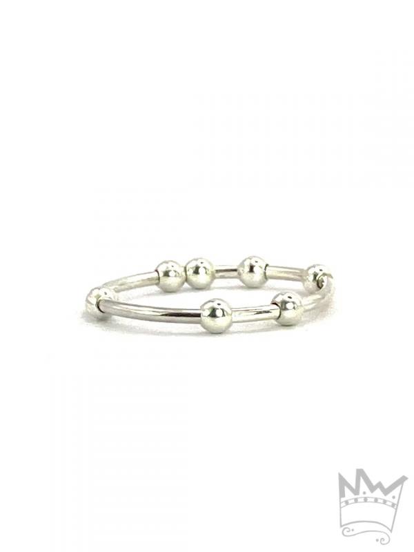 Fidget Ring mit 7 Kugeln