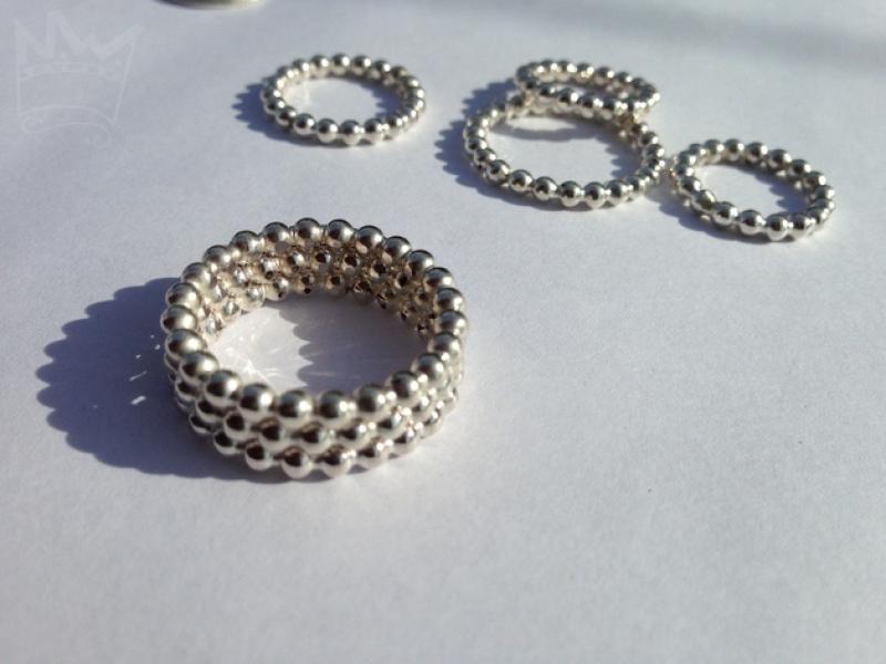 Kugelring Silber gross