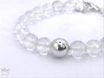 Bergkristall Armband mit Silberkugel